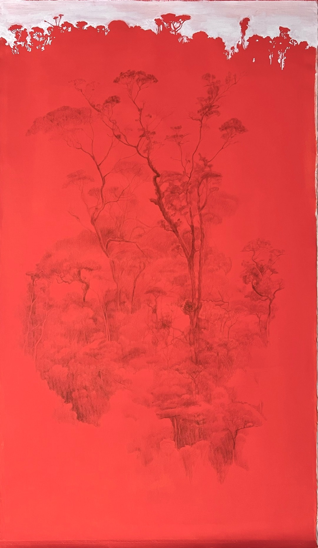 Bosque Rojo, Mixed media on canvas, 2022 — Cavelier Arte